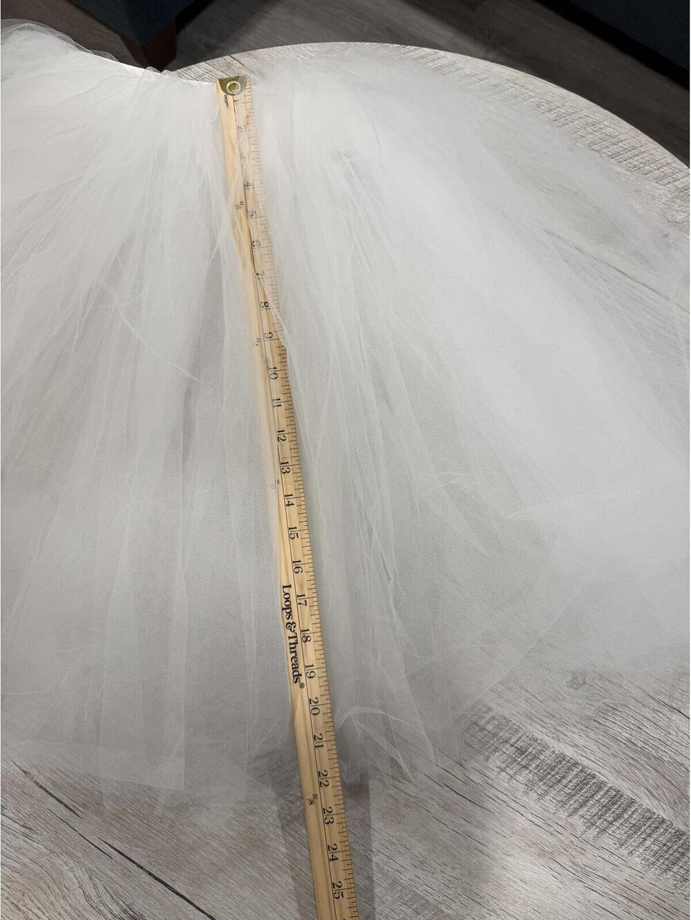 White Tulle Tutu Skirt Balletcore Fairycore Layered Mesh Mini XS - Picture 9 of 9